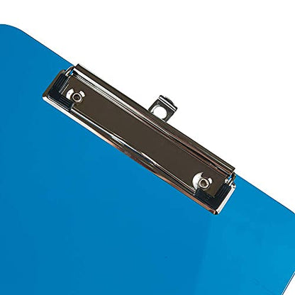 JAM PAPER Plastic Clipboards with Low Profile Metal Clip - Letter Size (9 x 12.5) - Blue - Clip Board Sold Individually - color: Blue, size: Single Clipboards