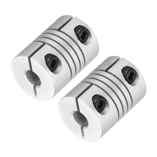 MECCANIXITY 2 Pcs 4 to 5mm Flexible Shaft Coupling 20mm L 15mm Dia - size: 4 to 5mm
