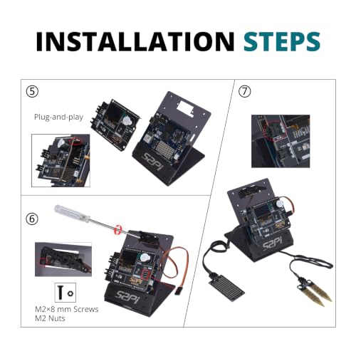 GeeekPi EmbodiQ AI Starter Kit for Arduino UNO Q – 4GB RAM, 32GB eMMC, AI Agent HAT, Soil Moisture & Raindrop Sensors, Servo, Acrylic Mount – Natural Language Control