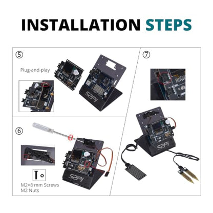 GeeekPi EmbodiQ AI Starter Kit for Arduino UNO Q – 4GB RAM, 32GB eMMC, AI Agent HAT, Soil Moisture & Raindrop Sensors, Servo, Acrylic Mount – Natural Language Control