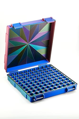 Vial Guard Storage Hard Case for 3ml, 5ml, 10ml, 30ml Vials, Secure Holder Multiple Sizes (Metalic, 100 x 3ml) - size: 100 x 3ml