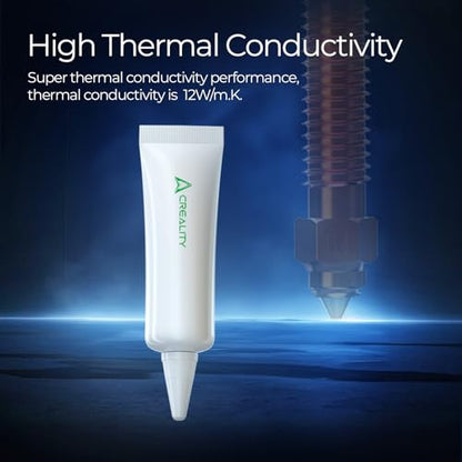 Creality Thermal Grease, High Thermal Conductivity Silicone Paste for 3D Printer Hotend & Heat Break, Non-Conductive & Non-Corrosive, Non-Toxic & Odorless, Stable from -50°C to 250°C (4 Pack) - style: Thermal Grease