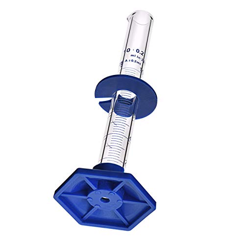Thick Glass Graduated Cylinder Measuring Liquid Lab Cylinders with Anti-Falling Plastic Base and Bumper Guards (Glass, 10ML) - size: 10ML