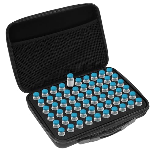 Teenyyou 60 Slots Peptide Case for Fridge Fits Standard 10ml Vials - color: Black, size: 60 Slots, style: Solid