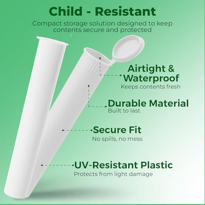 Kopperko Pop Top Tubes, 116mm, 10 Pack, White - color: White, size: 10 Tubes
