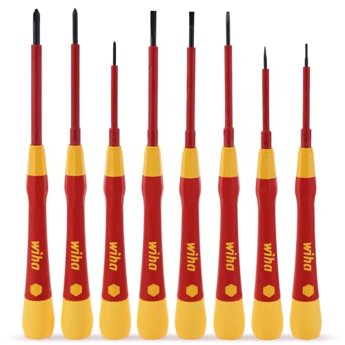Wiha 32088 PicoFinish Insulated Precision Screwdriver Set, 8-Piece Kit