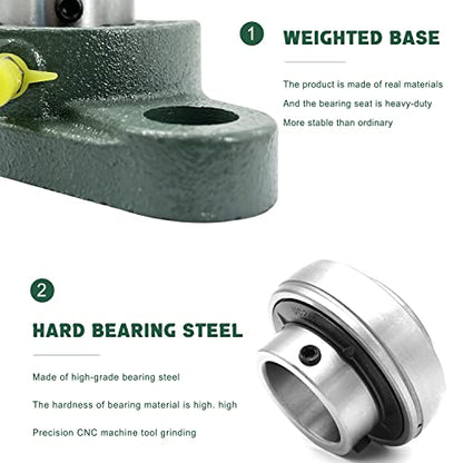 DEEPDREAM UCFL205-16 Pillow Block Bearing - Pack of 4 Flange Mounted Pillow Block Bearings 1 inch Bore Chrome Steel Bearings, Self Alignment Pillow Block Bearing - size: UCFL205-16-4pcs