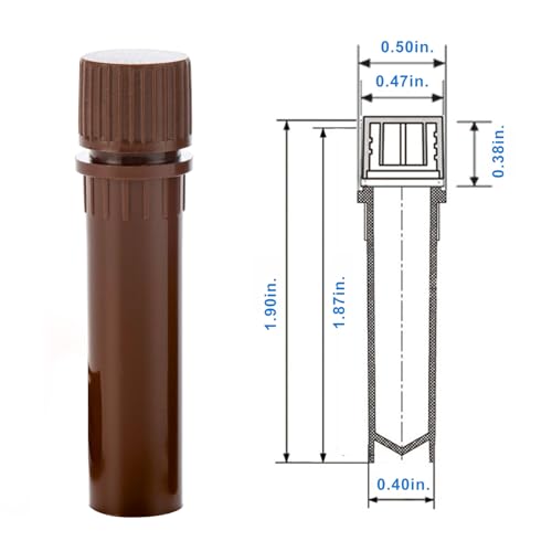 Light-Safe Cryovials 2.0ml, Brown Cryotubes, Case of 2000 - color: Brown, size: 2.0ml