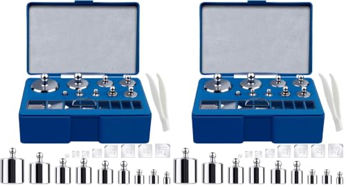 UCEC Calibration Weights for Digital Scale, 10mg - 100g Gram Weights Kit, Precision Stainless Steel Balance Scale Calibration Weight Set with Tweezers for Lab Educational Science (Pack of 2) - size: 211.1g Set (Pack of 2)