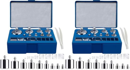 UCEC Calibration Weights for Digital Scale, 10mg - 100g Gram Weights Kit, Precision Stainless Steel Balance Scale Calibration Weight Set with Tweezers for Lab Educational Science (Pack of 2) - size: 211.1g Set (Pack of 2)