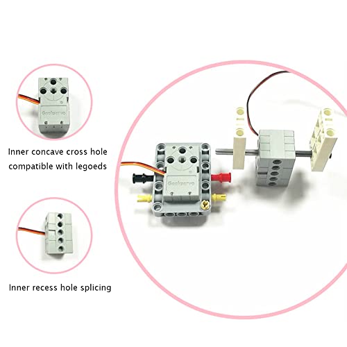 2kg Motor 360 Degree Continuous Rotation Programmable Geekservo Dual Output Shaft Compatible with Standard Building Blocks for Arduino Microbit Raspberry Pi（Pack of 4 - style: Red Motor（4pcs）