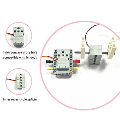 2kg Motor 360 Degree Continuous Rotation Programmable Geekservo Dual Output Shaft Compatible with Standard Building Blocks for Arduino Microbit Raspberry Pi（Pack of 4 - style: Red Motor（4pcs）