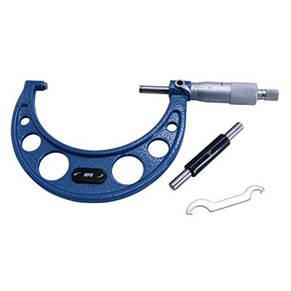 HFS(R) 3-4" Outside Micrometer with 0.0001" Accuracy, Carbide Anvil and Laser-Etched Scale - size: 3-4"x0.0001", style: Classic Ratchet