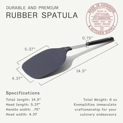 Made In Cookware - Rubber Spatula (Harbour Blue) - Versatile Kitchen Essential - Dishwasher Safe
