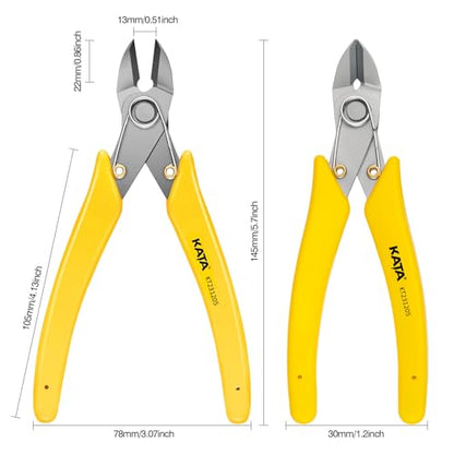 KATA 6" Wire Cutters, Stainless Steel Flush Cutters for Crafts, Electronics - color: 6 Inch