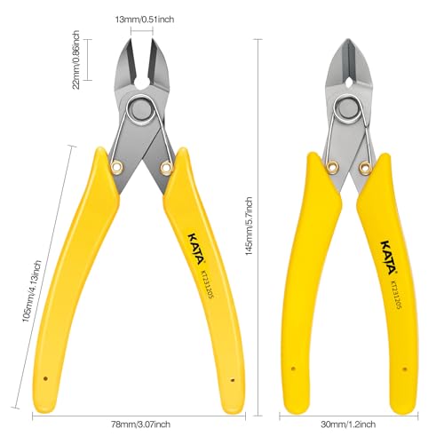 KATA 6" Wire Cutters, Stainless Steel Flush Cutters for Crafts, Electronics - color: 6 Inch
