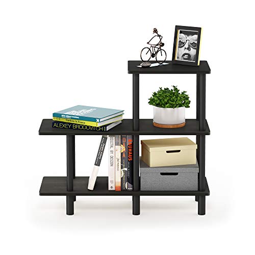 Furinno Turn-N-Tube 3-Tier Cube Ladder Shelf, Espresso/Black - color: Espresso/Black, style: 3-Tiers, Cube Ladder