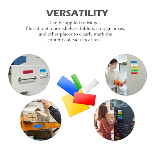Realth Dry Erase Magnetic Labels Red 2'' × 4'' 40 Pcs Reusable - color: Red, size: 2'' × 4''