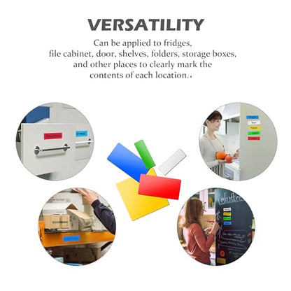 Realth Dry Erase Magnetic Labels Red 2'' × 4'' 40 Pcs Reusable - color: Red, size: 2'' × 4''