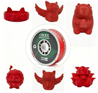 Matte PETG 3D Printer Filament 1.75mm, +/-0.02mm Tolerance, 1kg Spool(2.2lbs), for Most 3D Printers,Red - color: Matte Red, size: PETG