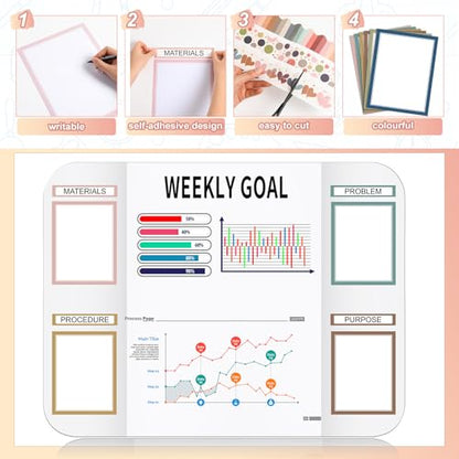 Skyygemm 92 Pcs Science Fair Board Supplies, Boho - style: Boho