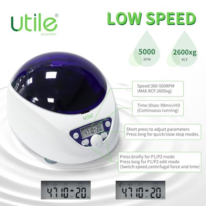 Utile PRP Benchtop Centrifuge Machine LCD Display for Laboratory School
