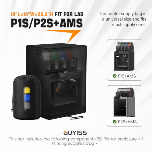 3D Printer Dust Cover for Bamb P1S+AMS 3D Printer. - color: for P1S/P2S+AMS