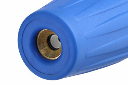 Erie Tools Pressure Washer Rotating Turbo 4.0 Orifice Nozzle 4000 PSI with Brass Housing Filter and 1/4in. Quick Connect