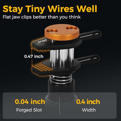 NOEVSBIG Magnetic Helping Hands Clamp Metal Adjustable Third Hand Stand - color: Black, size: Small