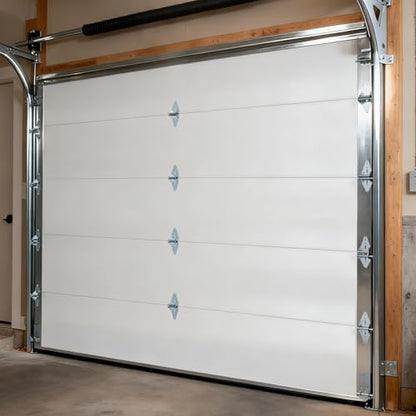 Luxbaro Garage Door Hinges and Rollers for 8' Height Garage Doors, Garage Door Hardware Kit Include Hinges, Rollers, Top Bracket, Wire Rope - size: 8'