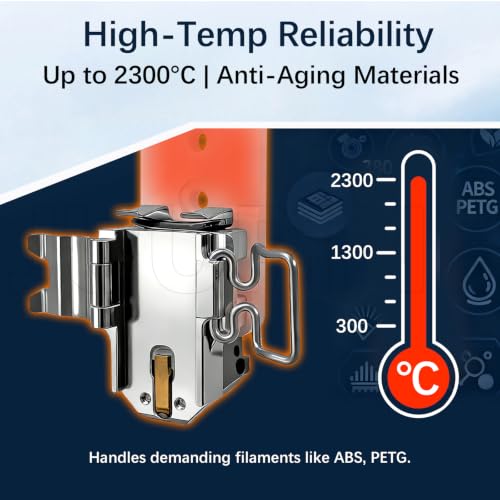 P2S Hotend Heating Assembly for Bambu Lab P2S, Ceramic Zirconia Base Hotend Heater, Direct Replacement P2S Hotend Parts, Stable Temperature & Reduced Heat Creep for Bambu Lab P2S 3D Printer - style: P2S Hotend Heating Assembly