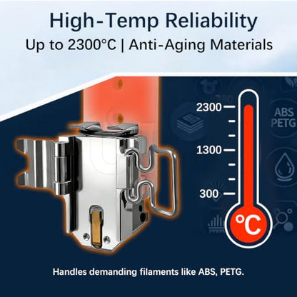 P2S Hotend Heating Assembly for Bambu Lab P2S, Ceramic Zirconia Base Hotend Heater, Direct Replacement P2S Hotend Parts, Stable Temperature & Reduced Heat Creep for Bambu Lab P2S 3D Printer - style: P2S Hotend Heating Assembly