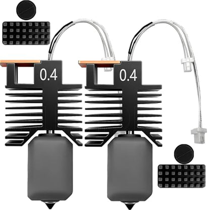 for Snapmaker U1 Nozzle 2 PCS 0.4mm U1 Hotend Full Assembled Plug&Play Ceramic Heating Block Rapid Heating Leak-Proof Design for Snapmaker U1 Extruder Kit Hardened Steel Nozzle 3D Pirnter Accessories - color: 2 PK 0.4MM Hotend Kit