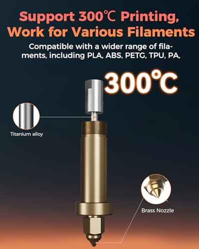 Creality Official Ender 5 Max Hotend, Support 700mm/s Fast Speed Printing and 300℃ High Temperature Printing, Innovative Multi-Channel Design Effectively Enhances Printing Efficiency - style: Ender 5 MAX