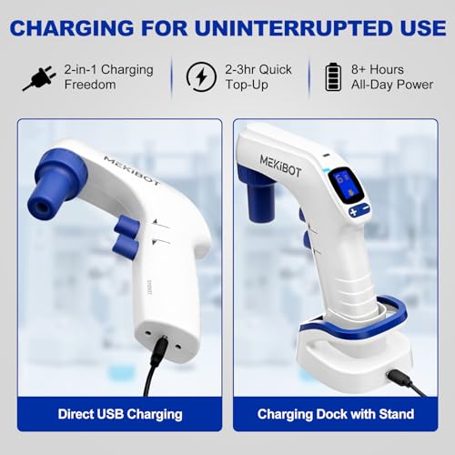 Electric Pipette Controller 0.1–100mL Rechargeable Lab Pipette Filler with Stand