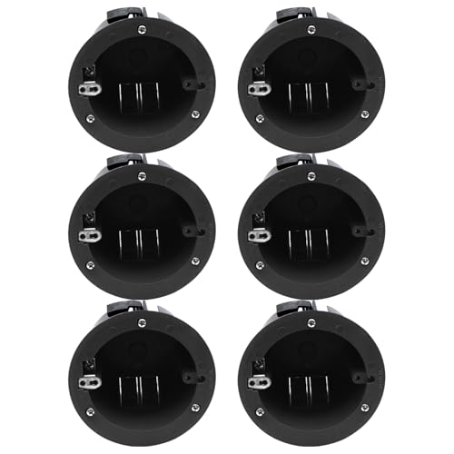 4-Inch 18 cu. in. PVC Old Work Round Electrical Box, 6-Pack - color: Round, size: 6