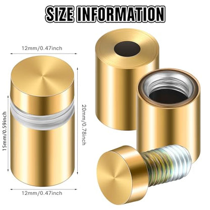 8 Sets Standoff Screws for Acrylic, Stainless Steel, 1/2 x 0.79 Inch - size: 1/2 x 0.79 Inch