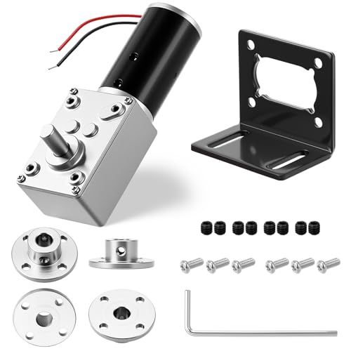 Copkim 6 Pack 12V DC Worm Gear Motor 8mm Coupling Bracket,12V 16rpm - style: 12V 16rpm
