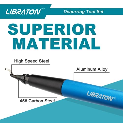 LIBRATON Deburring Tool with 11 High-Speed Steel Blades - style: 11Blades(Mixed 3 Types) B