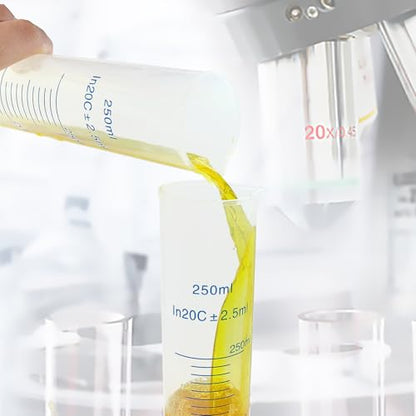 250ml Plastic Measuring Graduated Cylinder, Polypropylene Plastic, 2-Sided Marking, Ideal for Science, School and Home Lab, HUAOU, Pack of 1 - size: 250ml