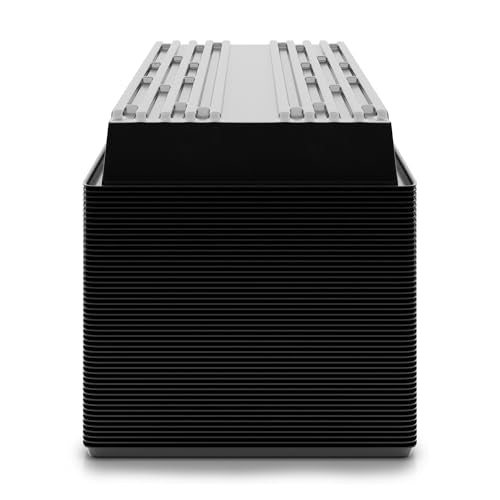 10x20 Inch Black Plastic 50 Pack Plant Propagation Tray No Holes - color: Black, size: 50-Pack