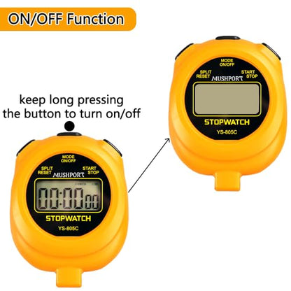 2 Pack Stopwatch Sport Timer, Simple Stop-Watch - color: Orange