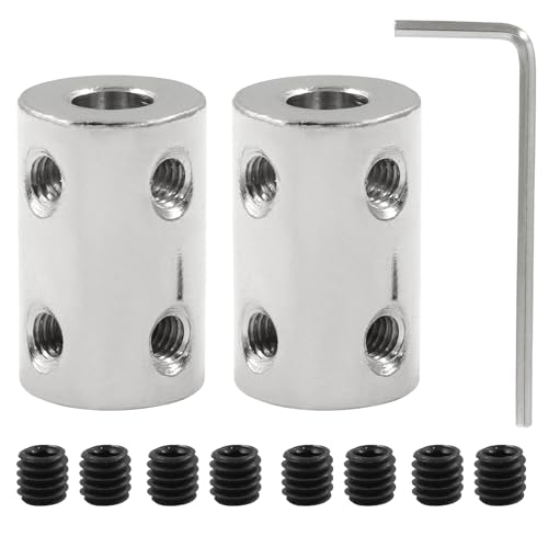 BokWin Rigid Coupling Set, 2 Pcs, 6mm to 6mm Shaft Coupler - size: 6mm to 6mm