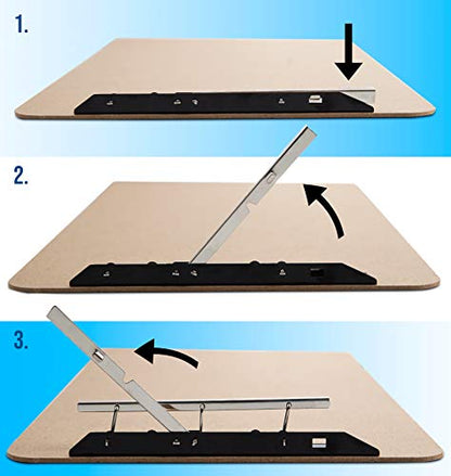 Extra Large Clipboard Set (6pc) - Larger Than a 11x17 Clipboard - Vertical or Landscape - Fits 11 x 17 Tabloid Paper (Board 11.6" x19.5” - 2 Inches Longer Than Legal Size Clipboards)
