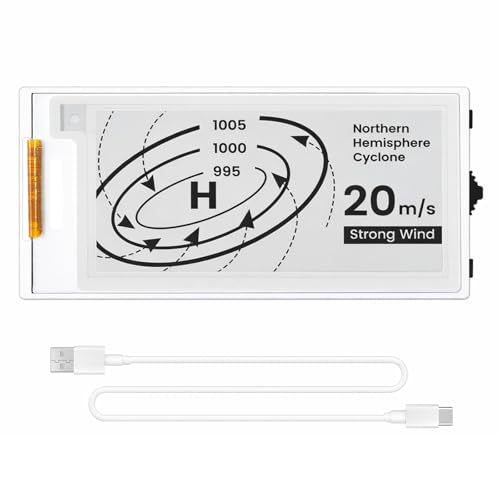 ELECROW ESP32 E-Ink Display 2.13 Inch E-Paper HMI Display Black/White Color - size: 2.13″ E-Ink Display