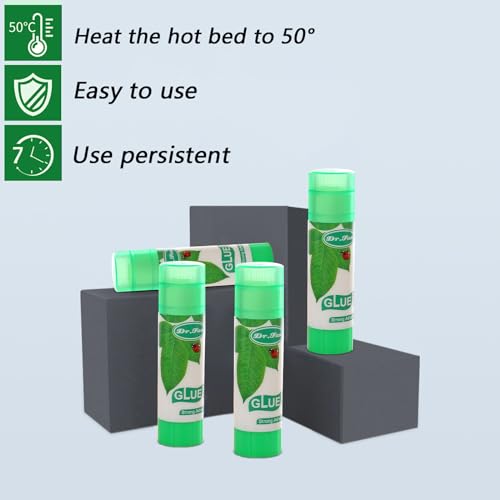 3D Printer Glue Stick – PVP Solid Glue for Heat Bed, Prevents Warping, Easy Release & Washable, Compatible with PLA,ABS,HIPS,PET,ASA Filaments, and Various Build Plates (Green) - color: Green