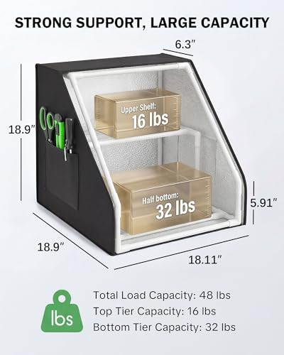 Bulado 3D Printer Filament Storage Box, 21-Spool 2-Tier Filament Holder
