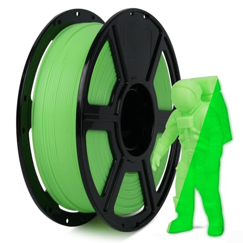 FLASHFORGE Glow in The Dark Rapid PLA Filament 1.75mm, High Flow Speedy 3D Printer Filament Luminous Green, Max 500mm/s High-Speed Printing, High Brightness and Long-Lasting Glowing Effect - color: Luminous Green