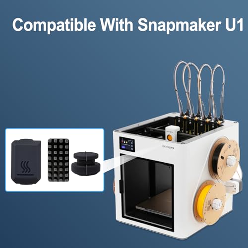 Compatible with Snapmaker U1, 4PCS Silicone Sock + 4PCS Nozzle Brush + 4PCS Nozzle Anti-Leak Pad, Hotend Maintenance Kit, 3D Printer Replacement Parts