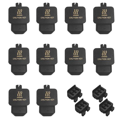 10Pcs Silicone Socks for Bambu Lab H2D H2S H2C Hotends, Heater Block Covers Thermal Insulation Sleeves with 4Pcs Silicone Brushes, 3D Printer Replacement Parts (H2D) - size: H2D/H2S/H2C left-side hotend